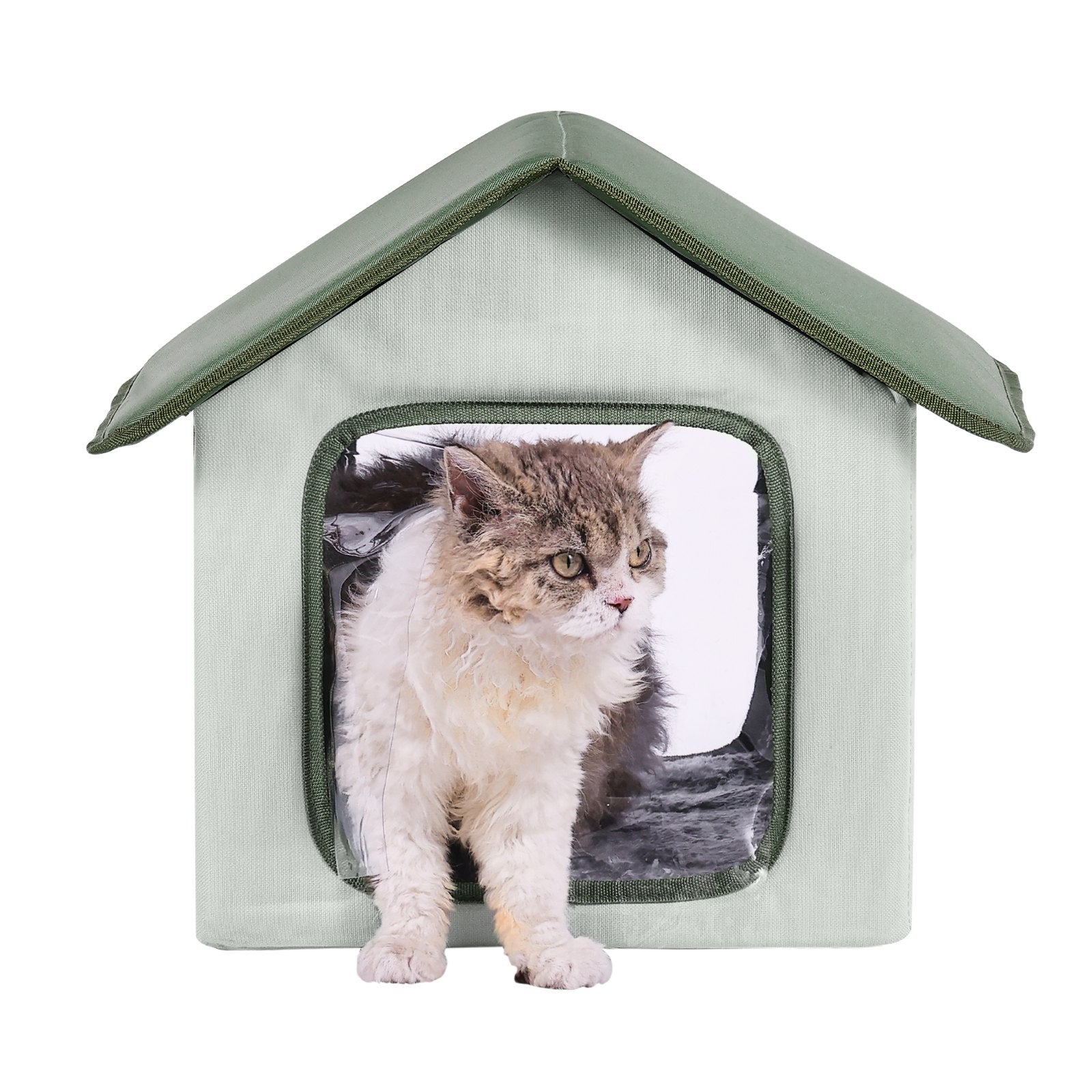 VEVOR Elevated Heated Cat House with timer for Outdoor Shelter
