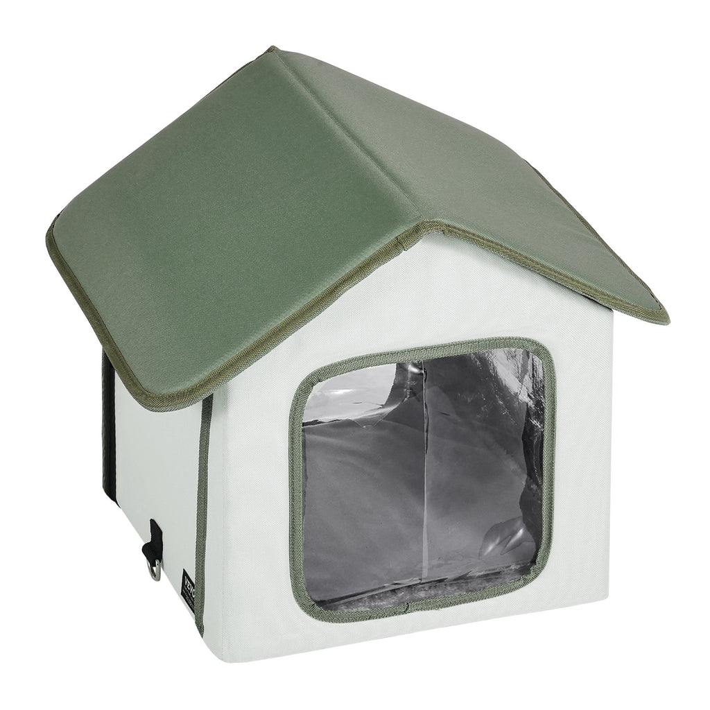 VEVOR Elevated Heated Cat House with timer for Outdoor Shelter