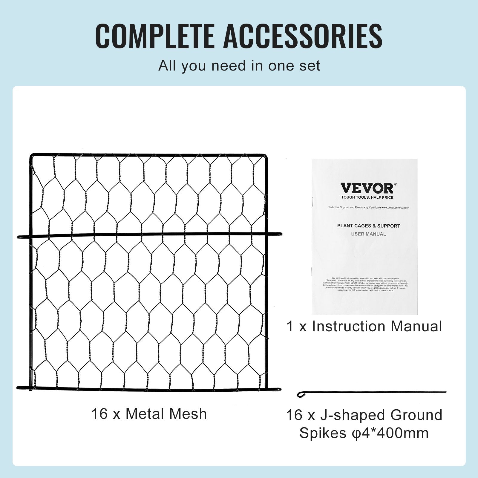 VEVOR 4 Pack Plant Protector from Animals
