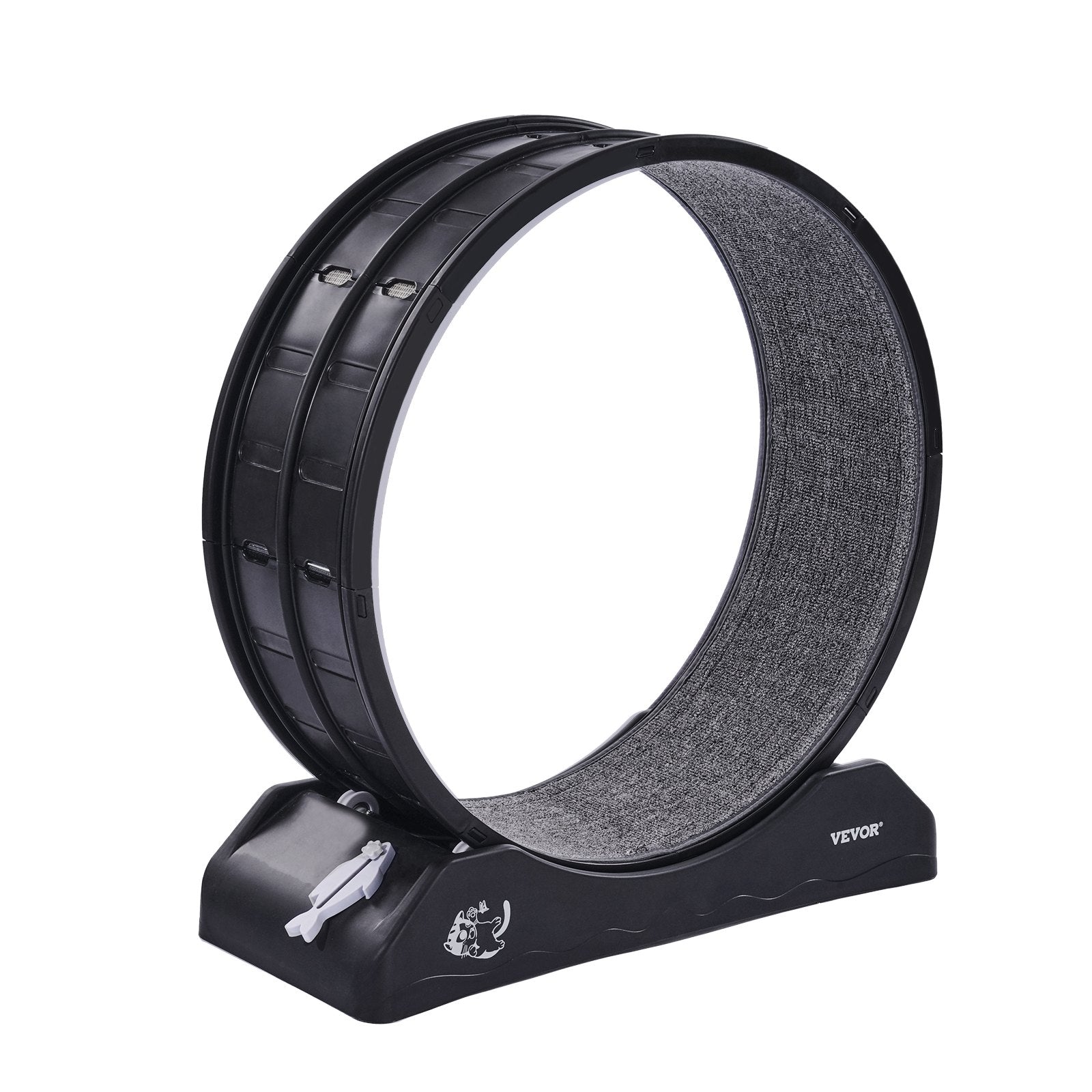 VEVOR Indoor Cat Exercise Wheel with Brakes & Carpeted Runway