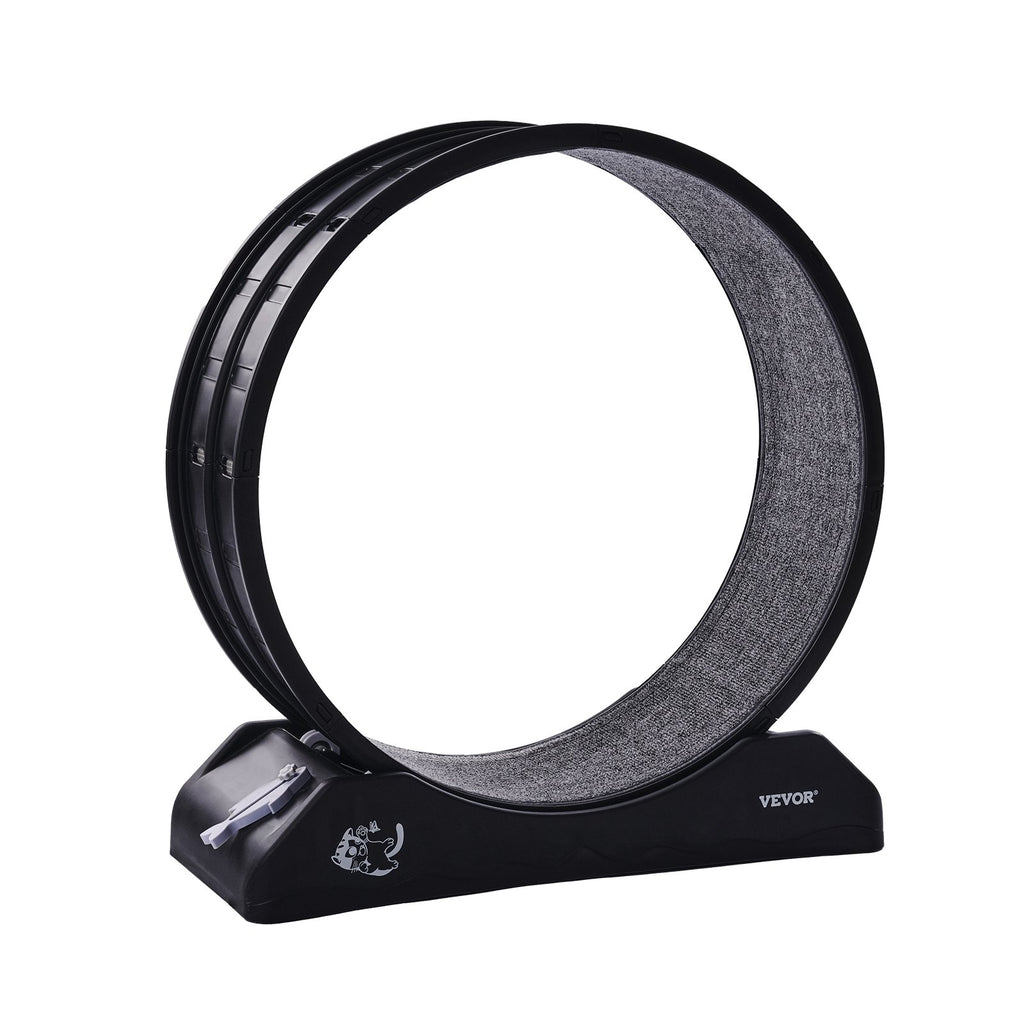 VEVOR Indoor Cat Exercise Wheel with Brakes & Carpeted Runway