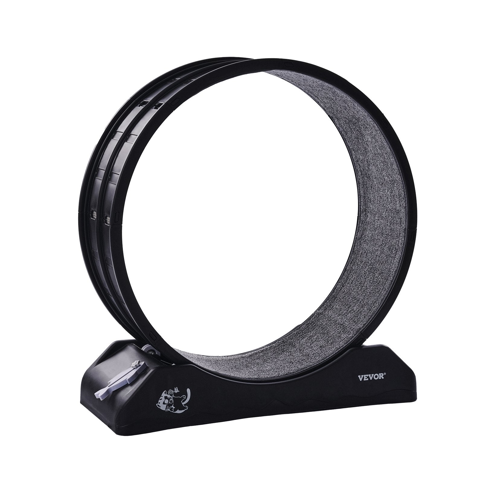 VEVOR Indoor Cat Exercise Wheel with Brakes & Carpeted Runway