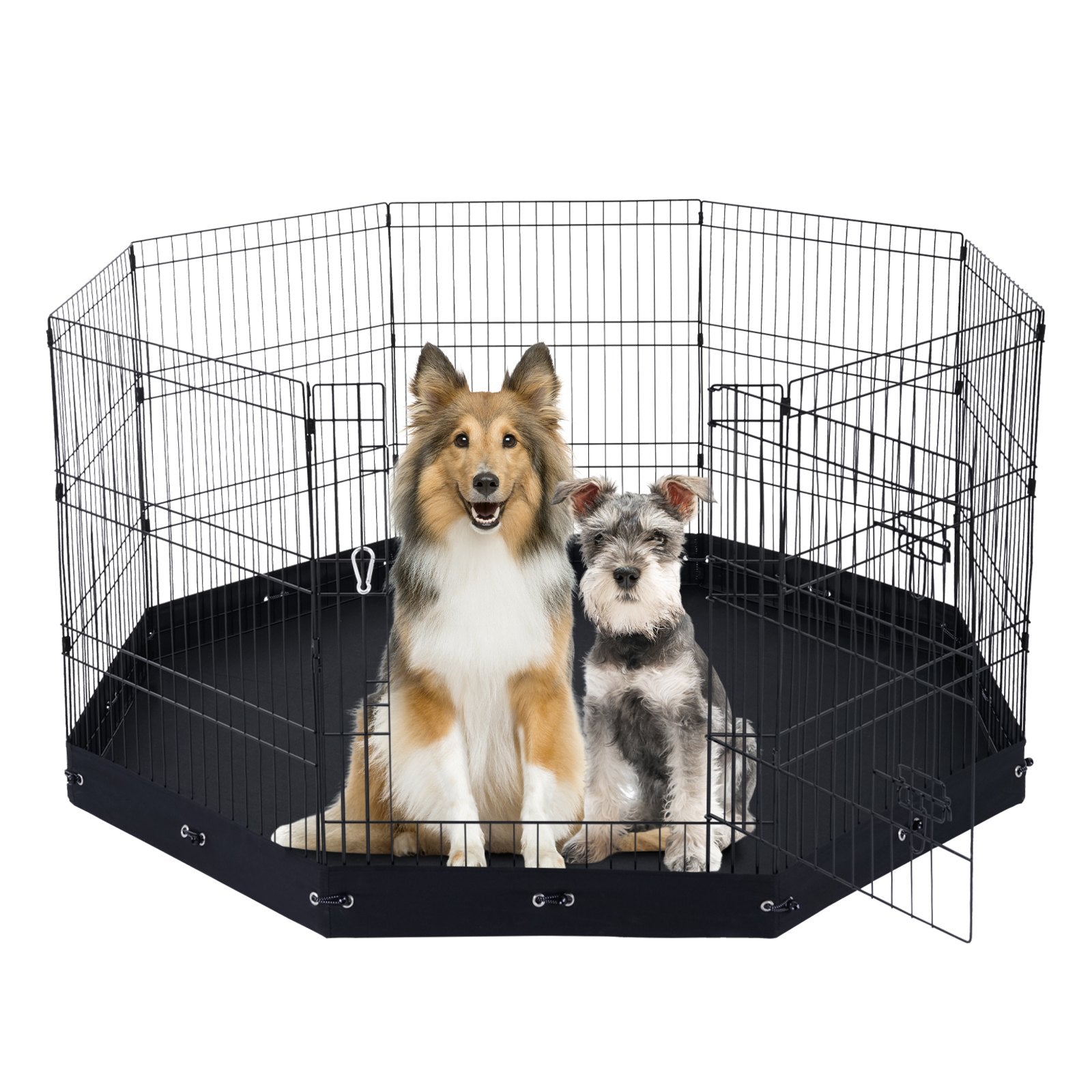 VEVOR Dog Playpen, 8 Pcs 30"H x 24"W Panels Foldable Indoor and Outdoor Metal with Door - Suitable for Dogs Cats and other small animals