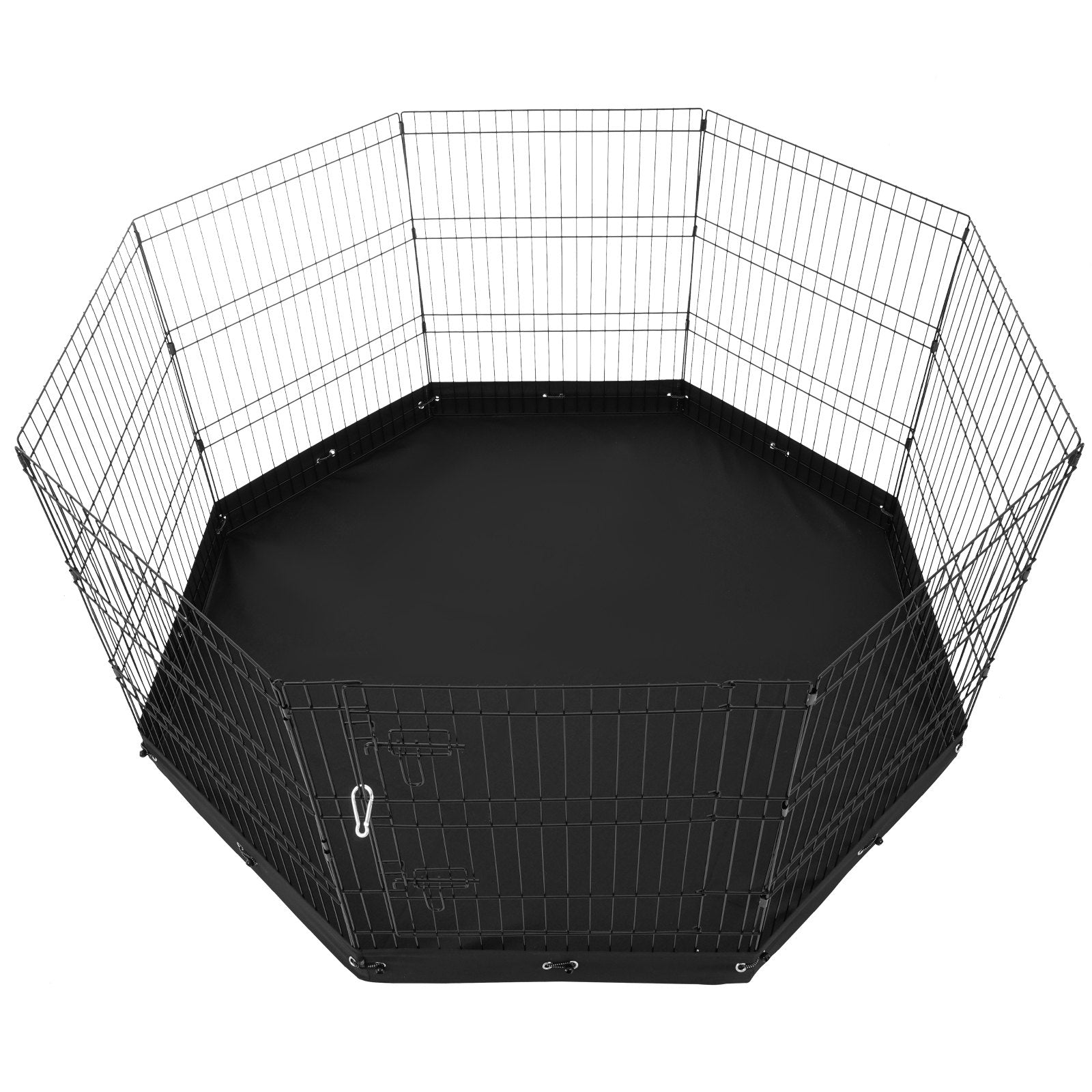 VEVOR Dog Playpen, 8 Pcs 30"H x 24"W Panels Foldable Indoor and Outdoor Metal with Door - Suitable for Dogs Cats and other small animals