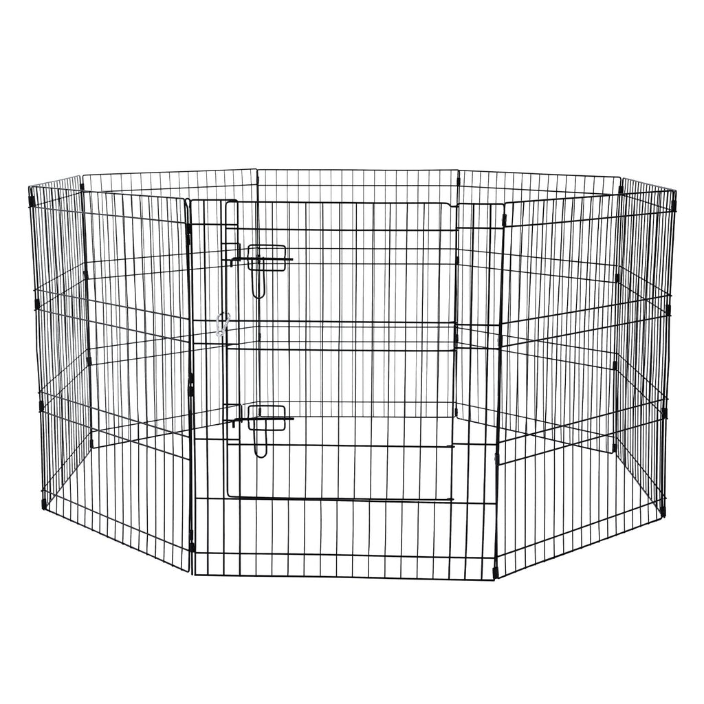 VEVOR Dog Playpen, 8 Pcs 30"H x 24"W Panels Foldable Indoor and Outdoor Metal with Door - Suitable for Dogs Cats and other small animals