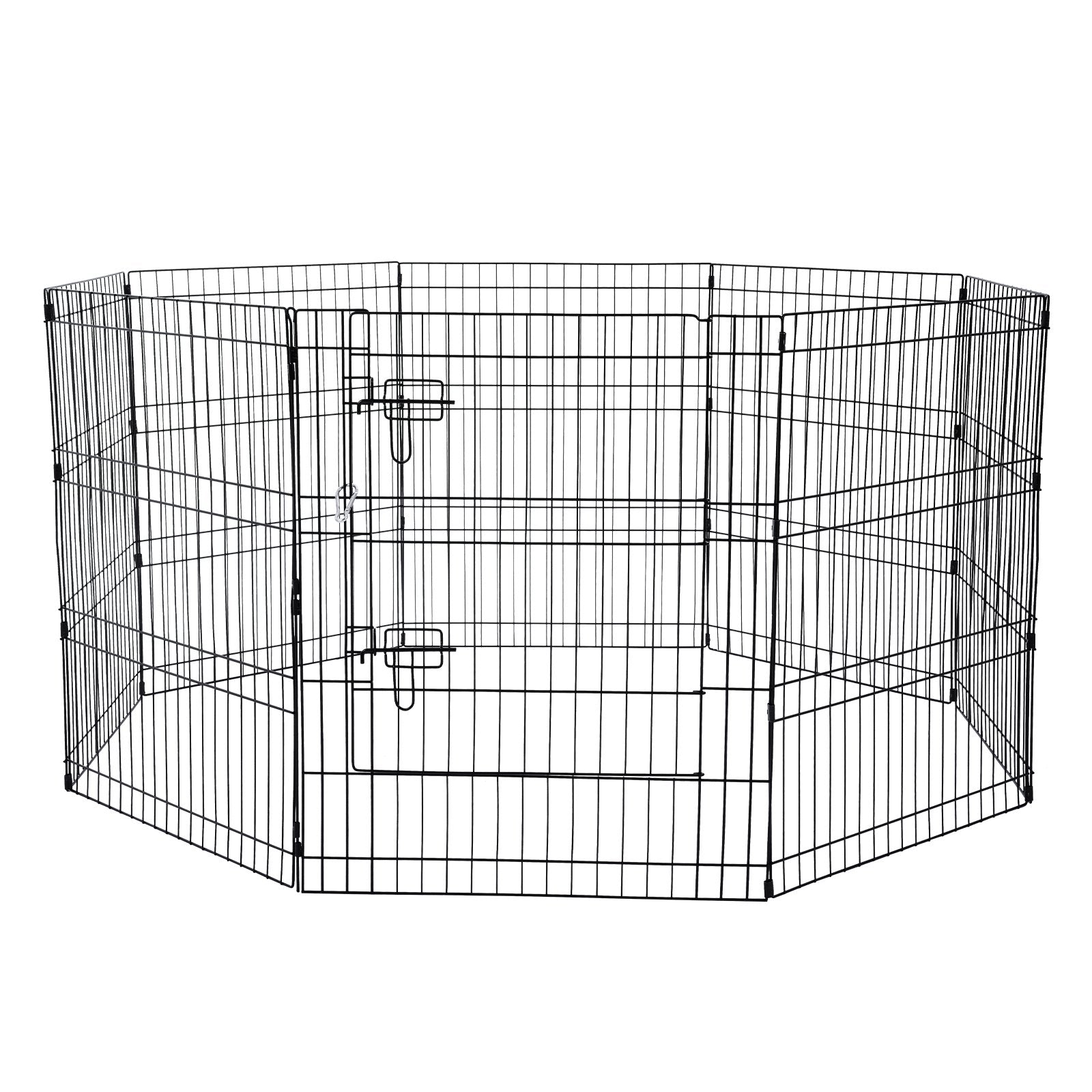 VEVOR Dog Playpen, 8 Pcs 30"H x 24"W Panels Foldable Indoor and Outdoor Metal with Door - Suitable for Dogs Cats and other small animals