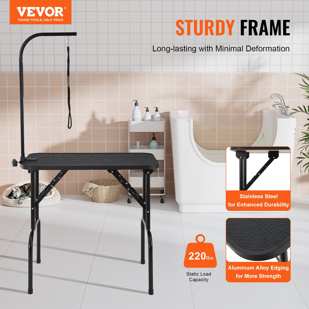 VEVOR Dog Foldable Grooming Station for Medium and Small Dogs