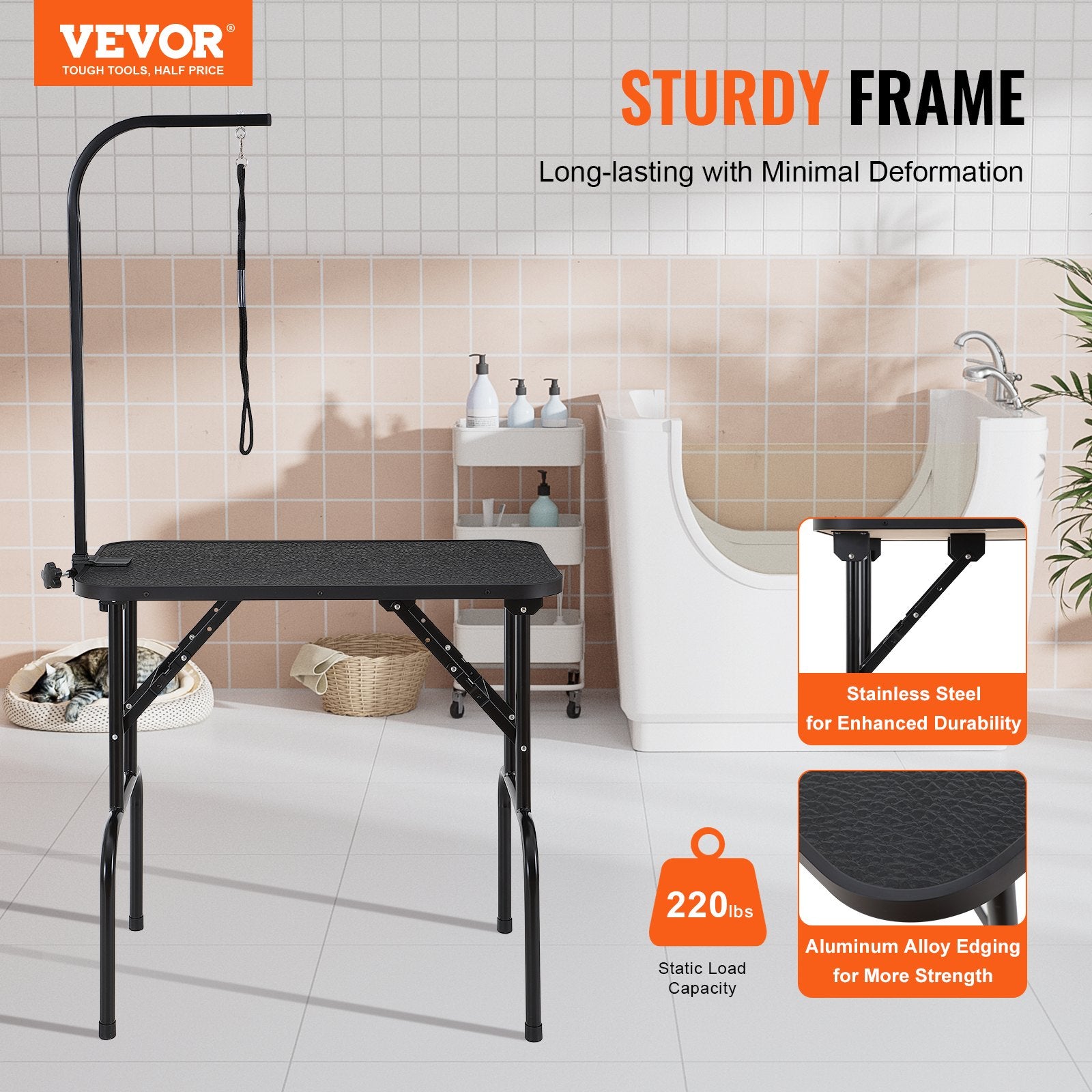 VEVOR Dog Foldable Grooming Station for Medium and Small Dogs