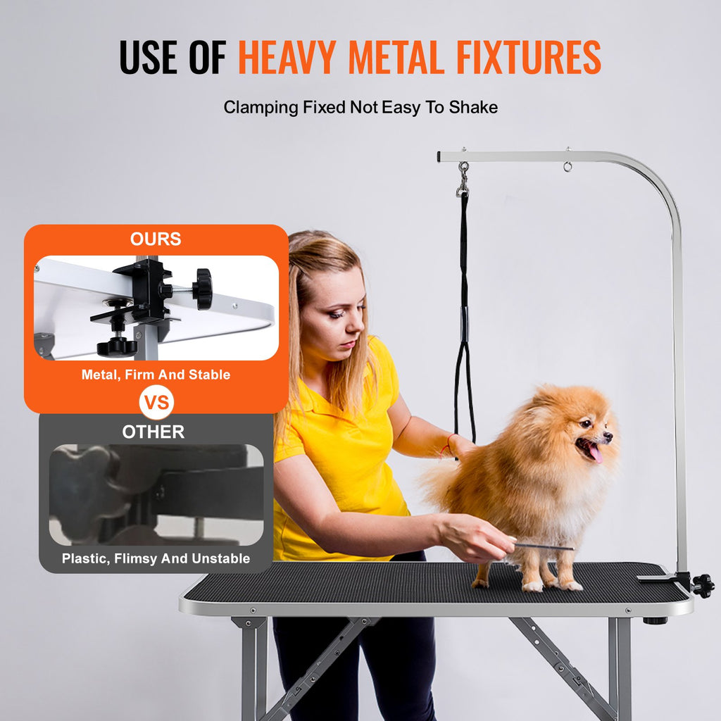 VEVOR Foldable Grooming Table Arm with Clamp for Medium and Small Dogs