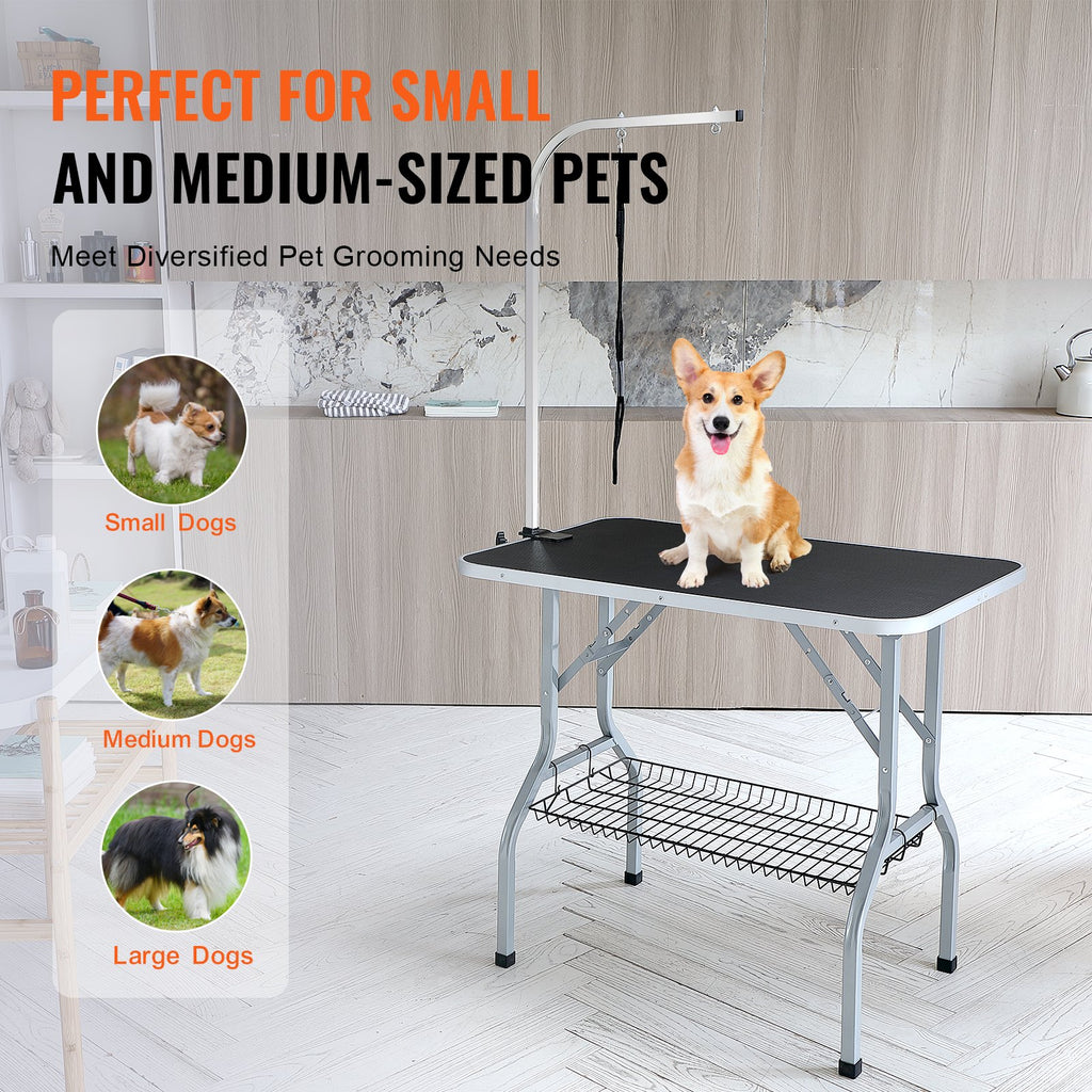 VEVOR Foldable Grooming Table Arm with Clamp for Medium and Small Dogs