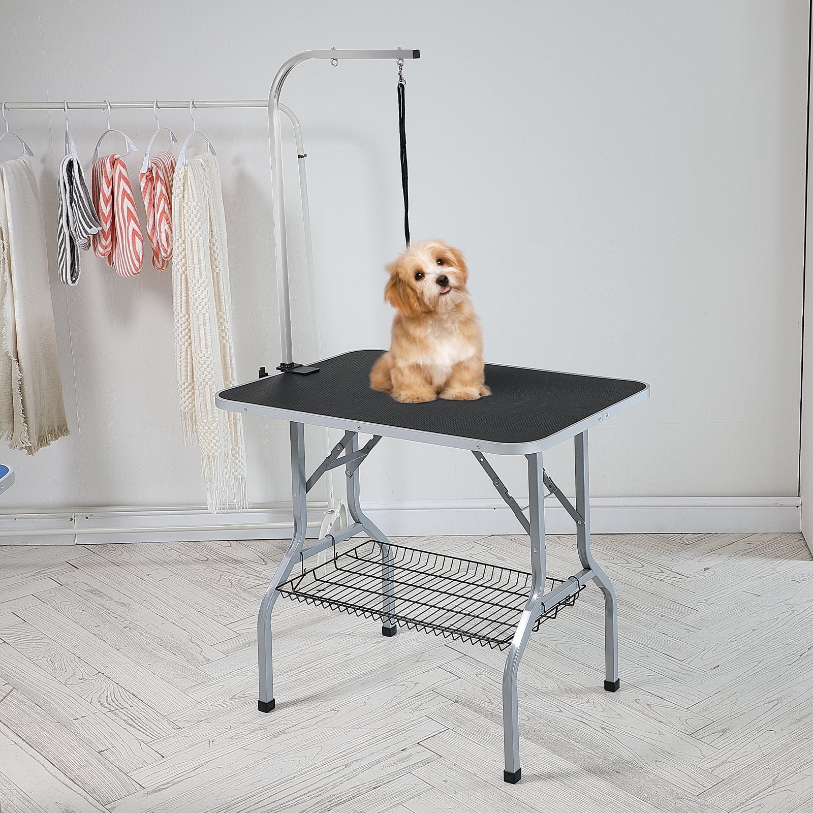VEVOR Foldable Grooming Table Arm with Clamp for Medium and Small Dogs